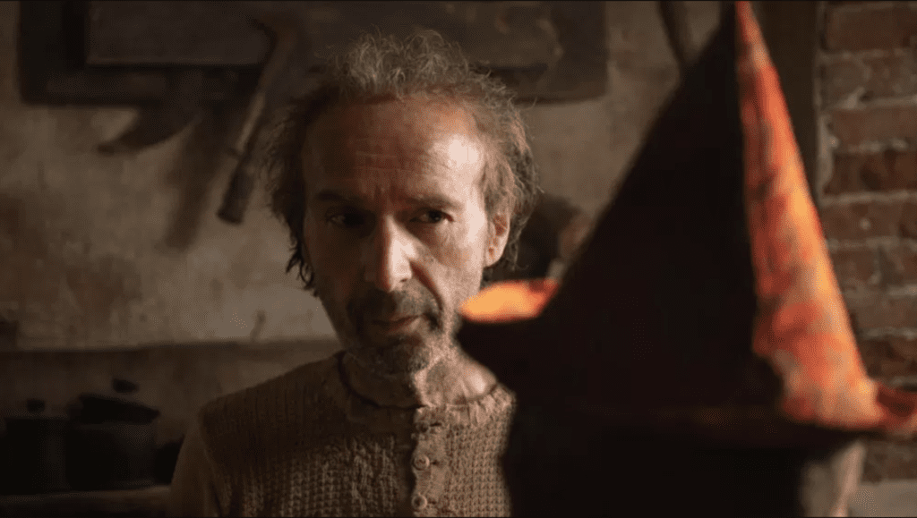 Roberto Benigni, en el pantallazo de su papel en "Pinocho".