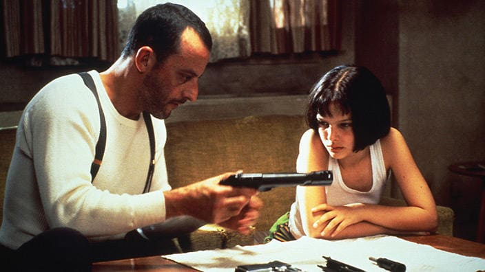 León (Jean Reno) y Mathilda (Natalie Portman) en Leon: The Professional (1994).