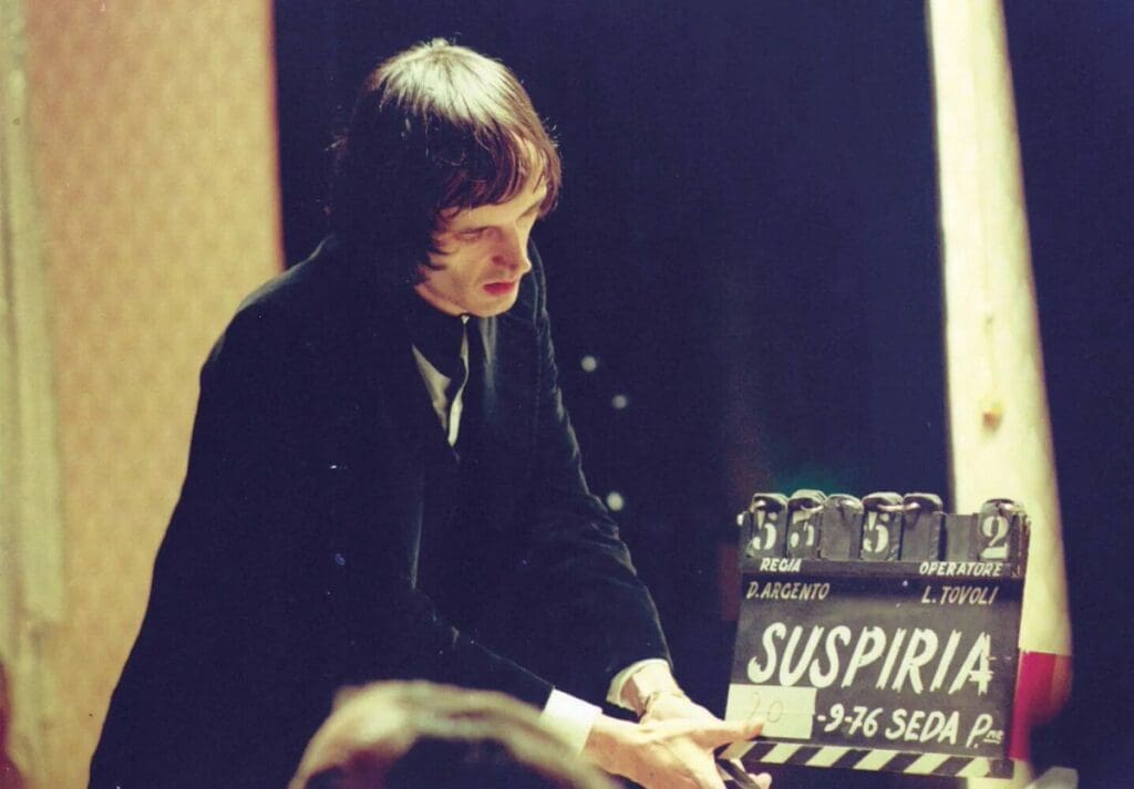 Argento en el set de 'Suspiria'.