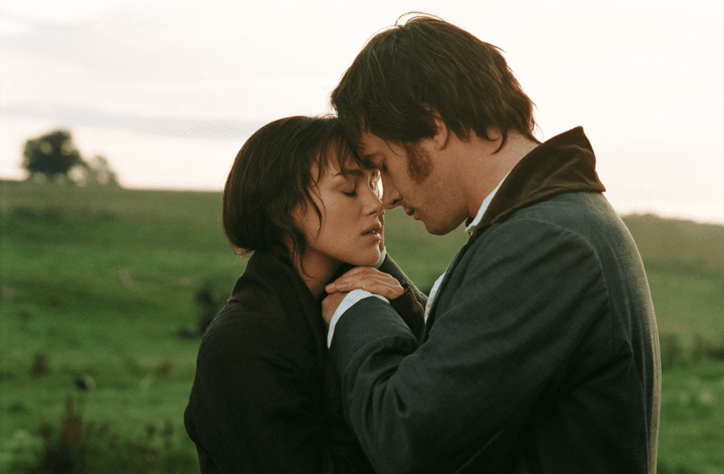 Keira Knightley y Matthew Macfadyen en Orgullo y Prejuicio (2005).