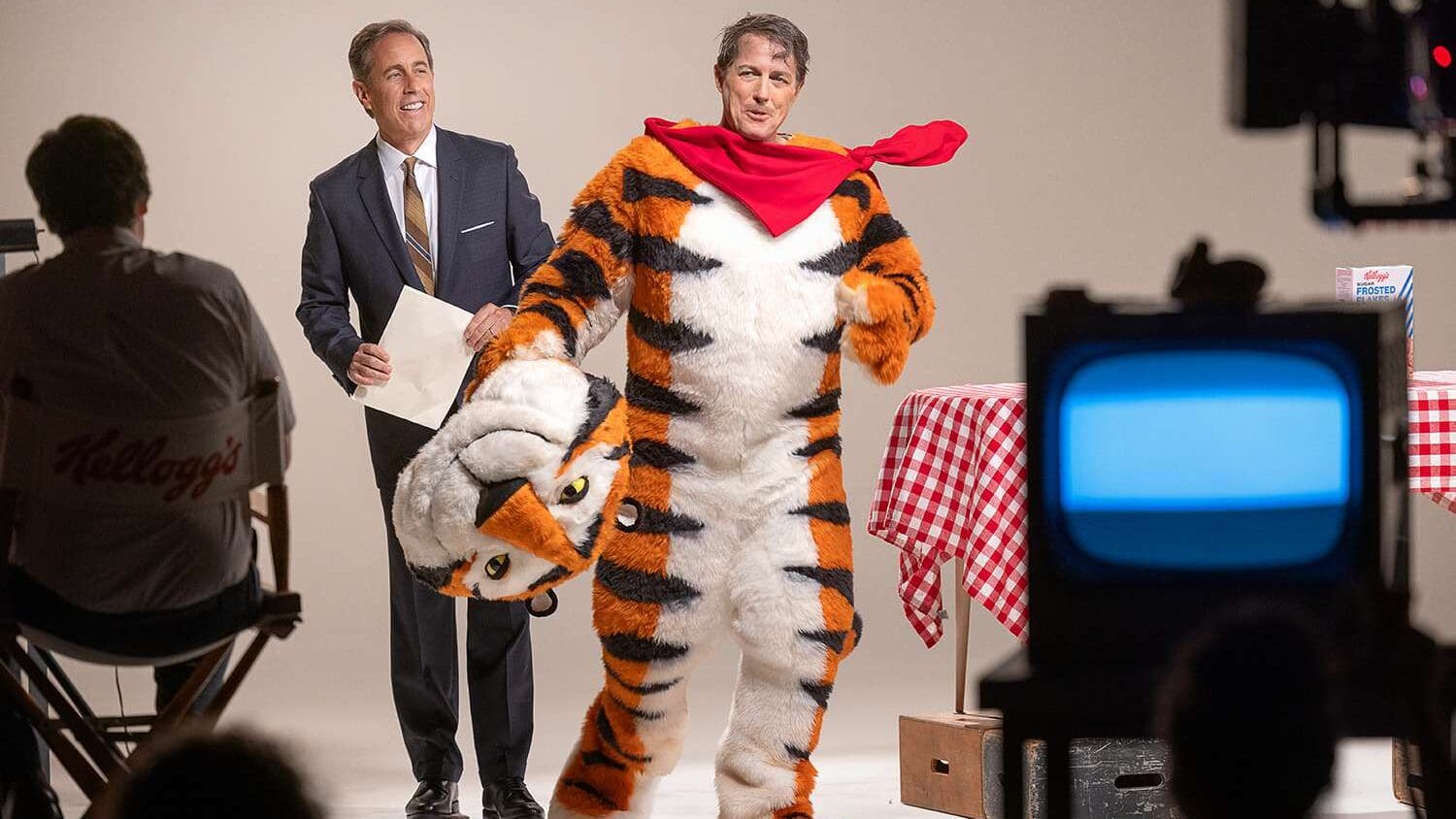 Hugh Grant como Tony el TIgre en Sin Glasear película de Netflix