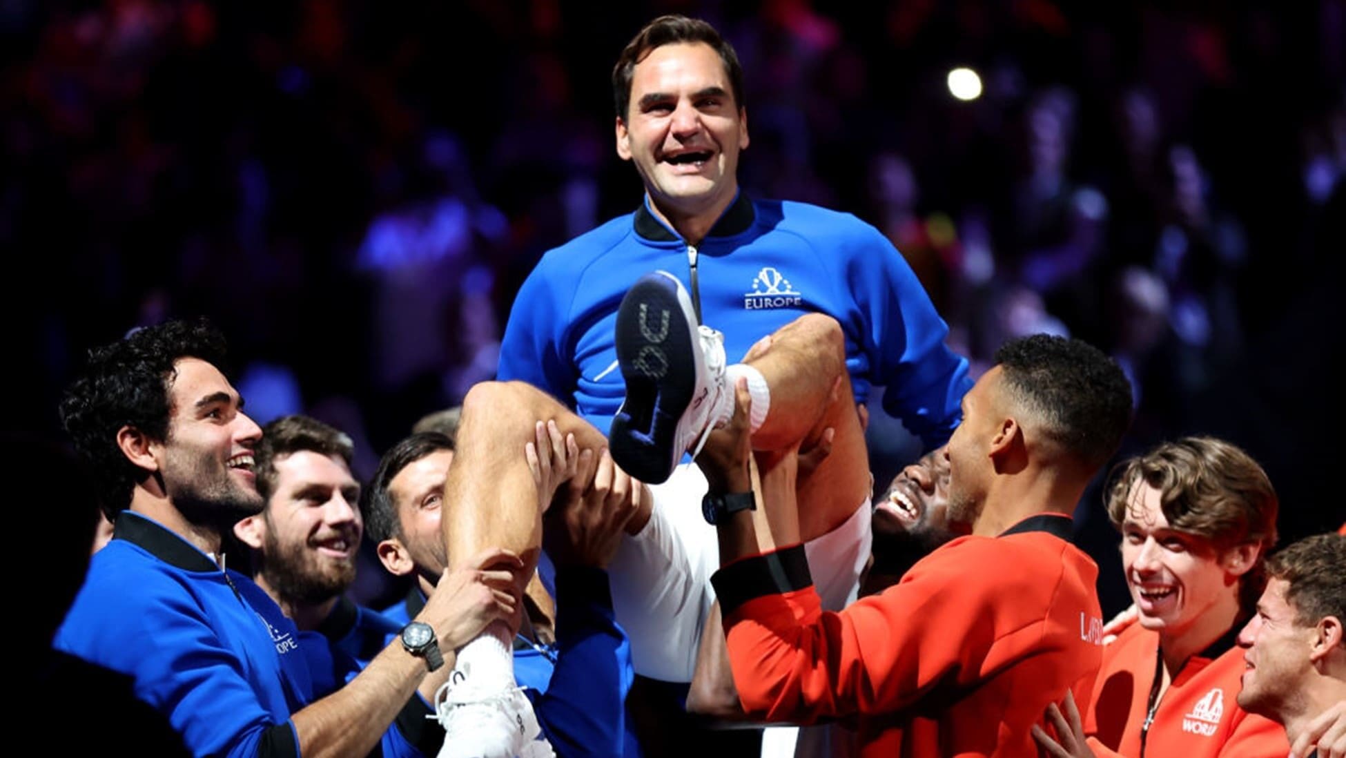 Federer disfrutando, imagen de Documental de Federer