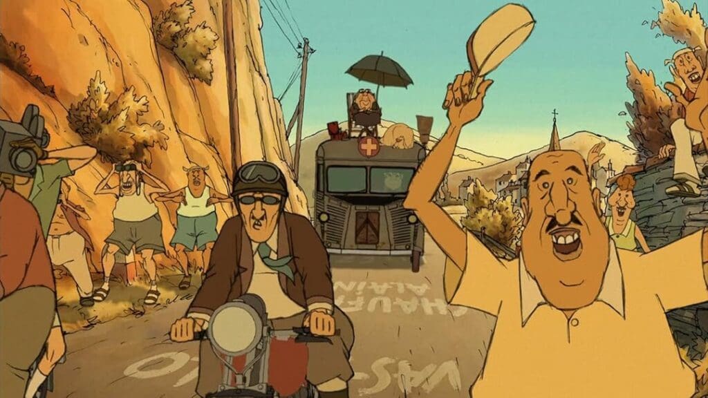 una escena de Belleville las trillizas