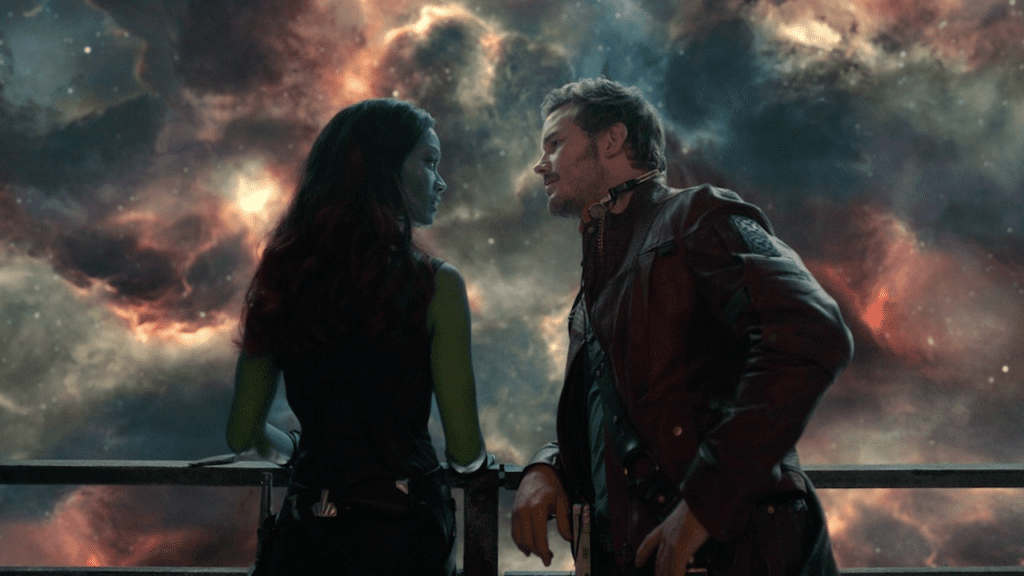 Peter y Gamora se besan en guardianes de la galaxia