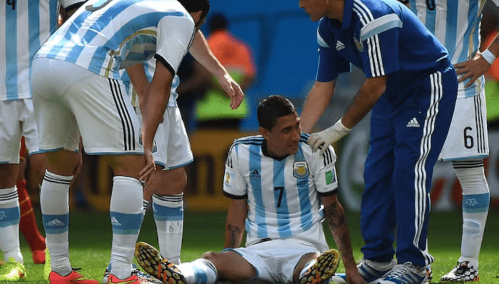 Di Maria lesionado en el documental 