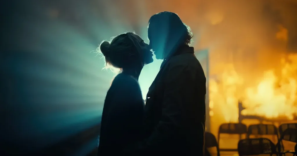 Lady Gaga y Joaquin Phoenix se besan