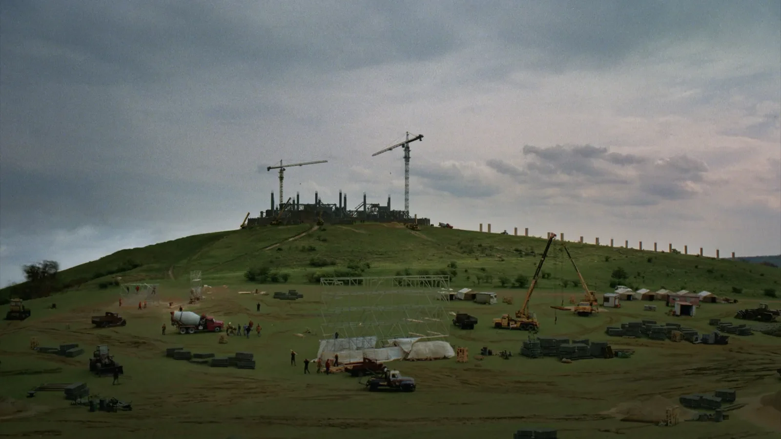 La construcción de la obra en the brutalist