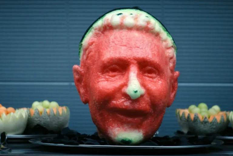 John turturro en severance con una sandia