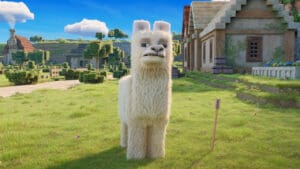 Una llama del mundo de minecraft