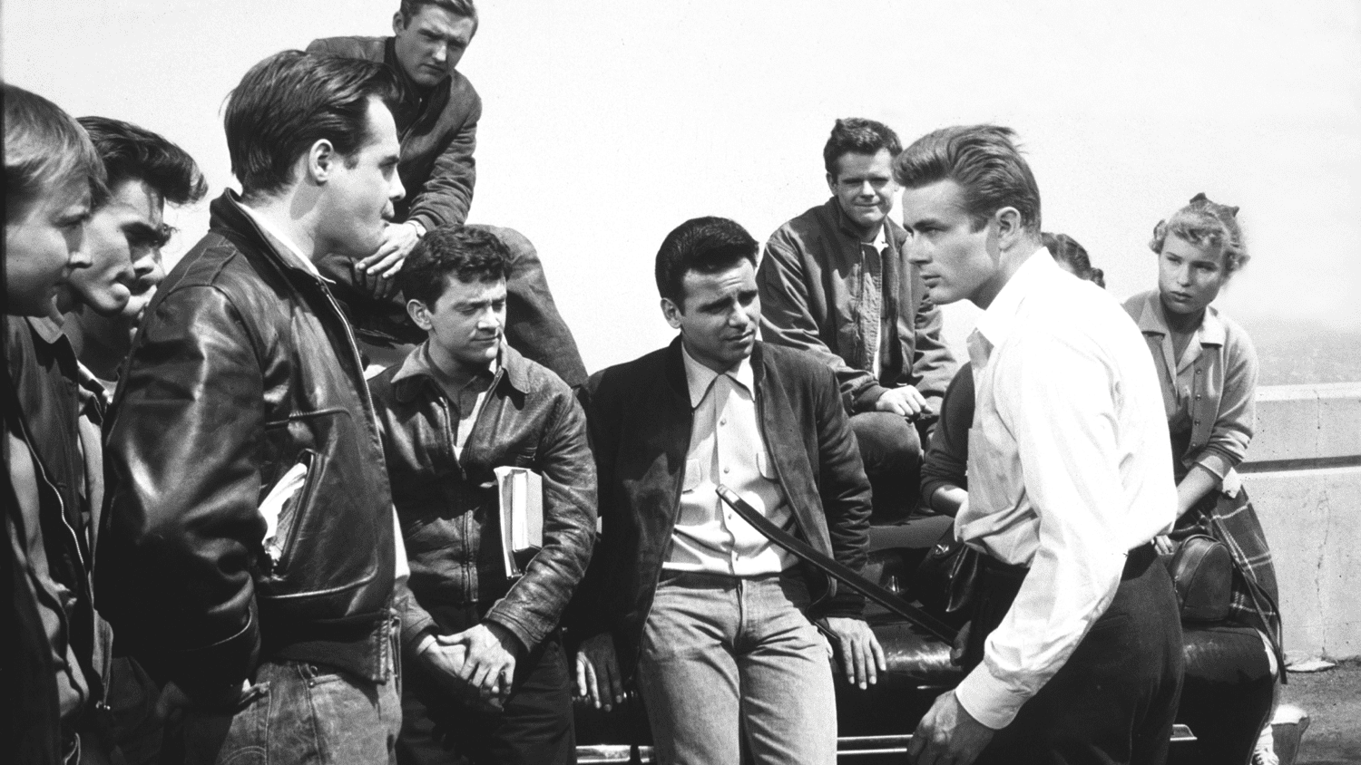 James Dean, Dennis Hopper y las pandillas de Rebelde sin causa