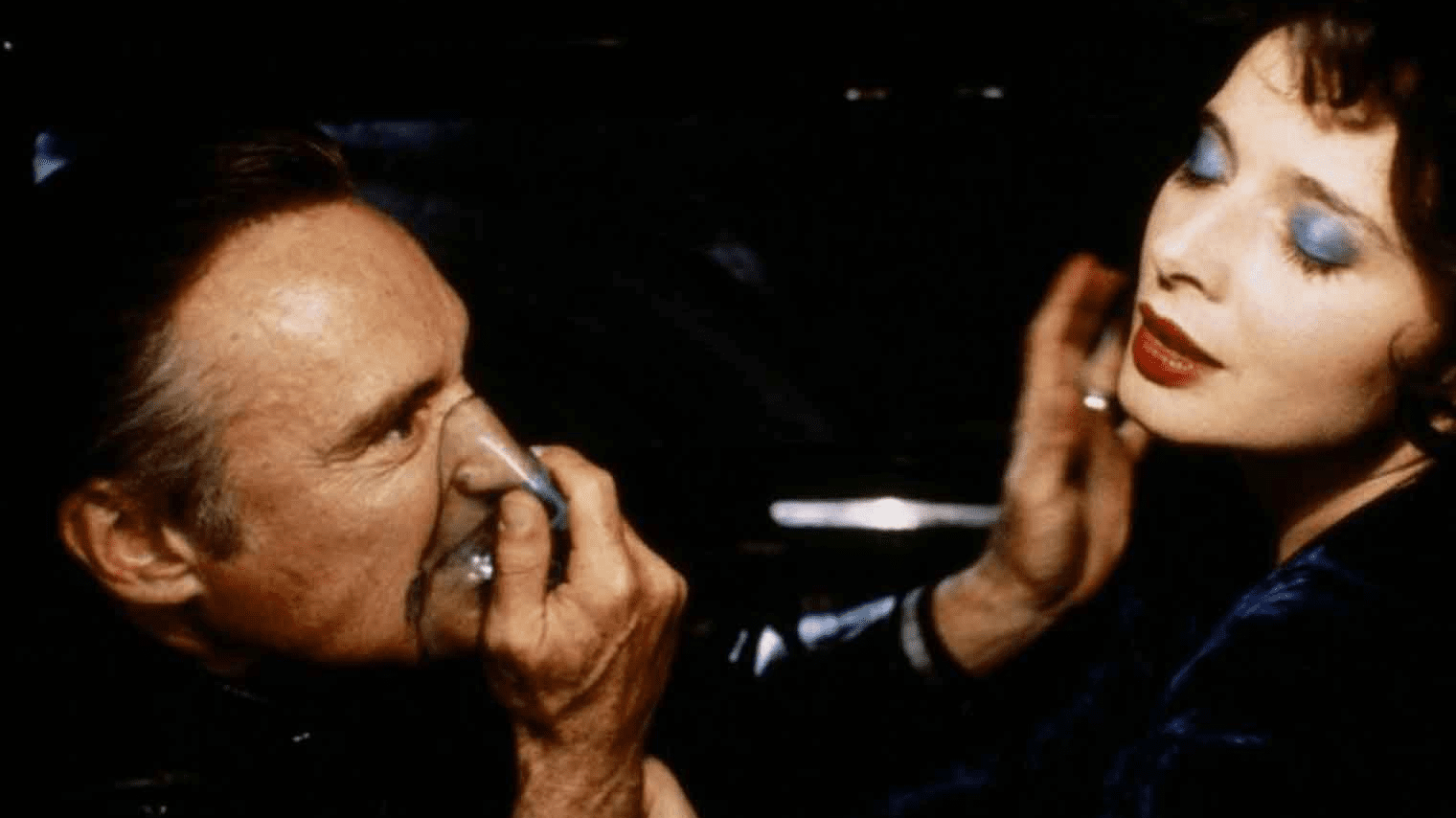 Dennis Hopper y Isabella Rossellini en Blue Velvet