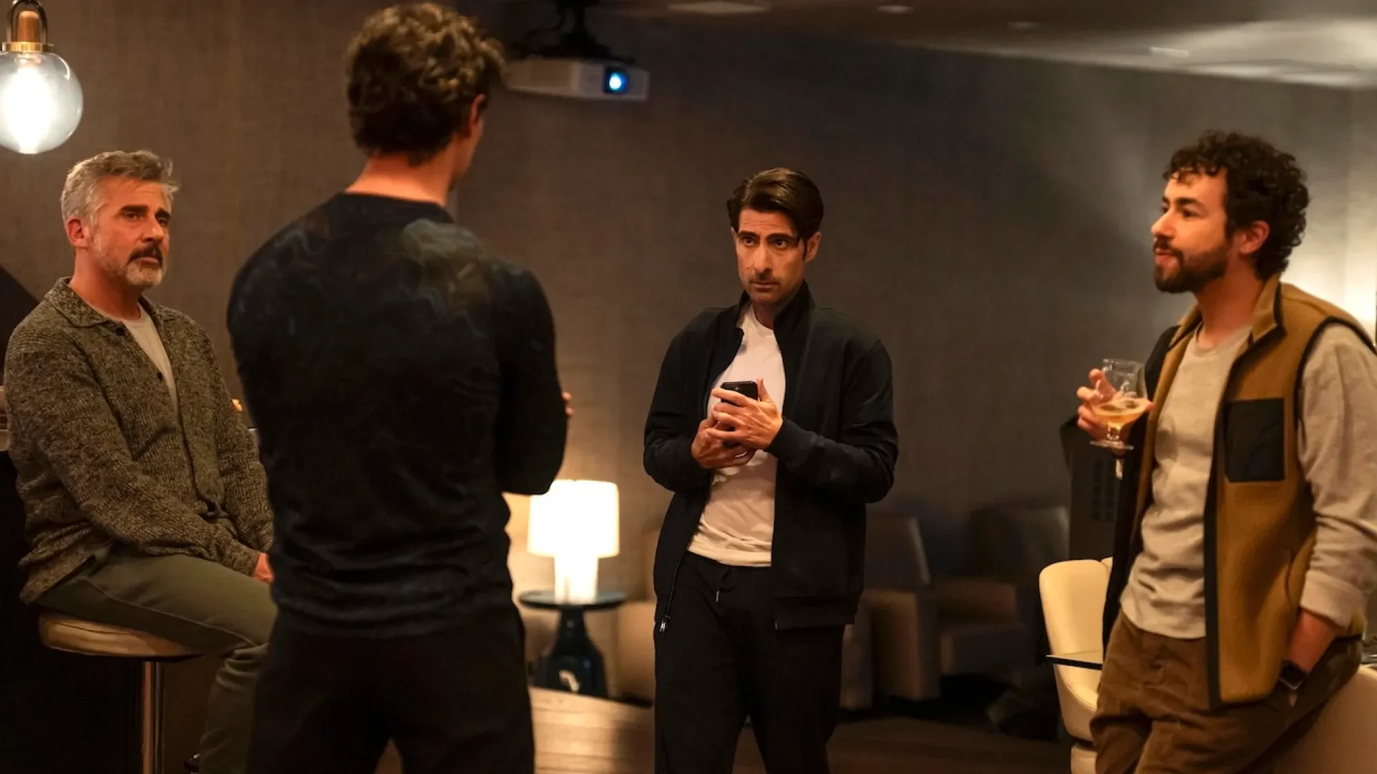 Steve Carell, Jason Schwartzman, Cory Michael Smith, Ramy Youssef en Mountainhead