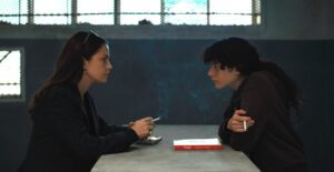 Dolores Fonzi y Camila Plaate en la película Belen.