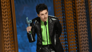 timothée chalamet en los sag awards